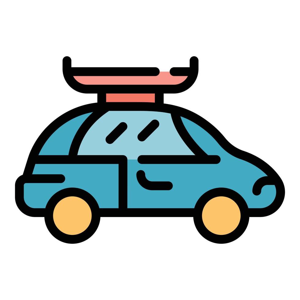 Car roof container icon color outline vector