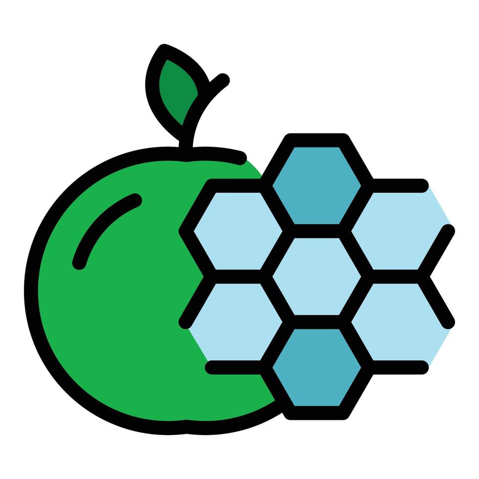 Apple gmo icon color outline vector