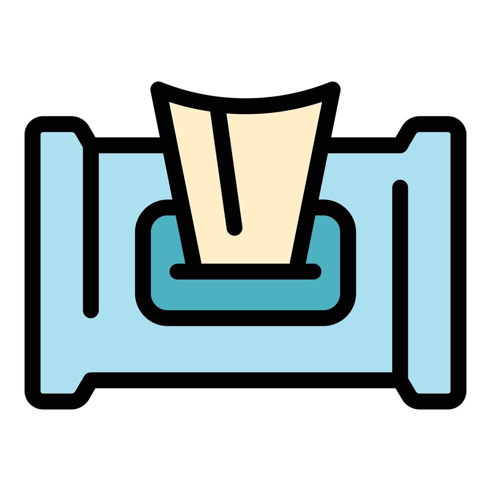 Disposable wipes icon color outline vector