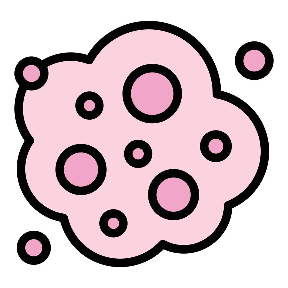 Allergy bacteria icon color outline vector