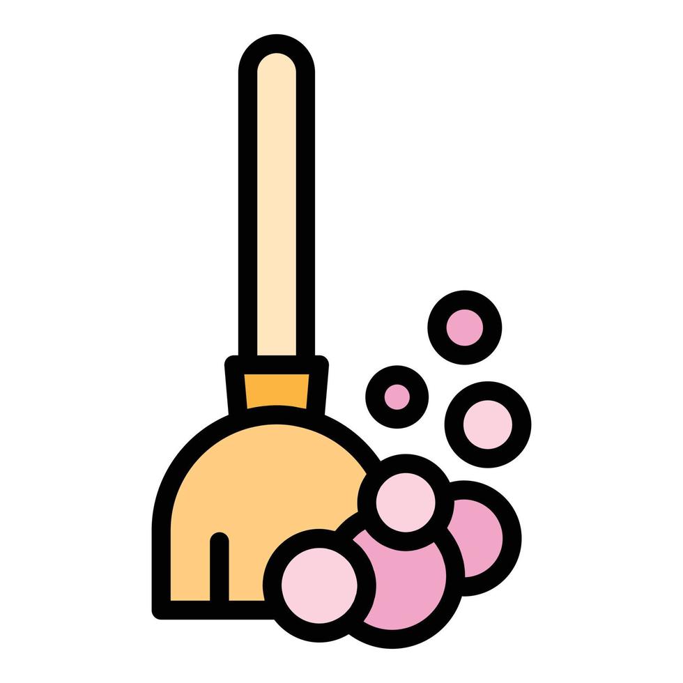 Cleaning allergy icon color outline vector