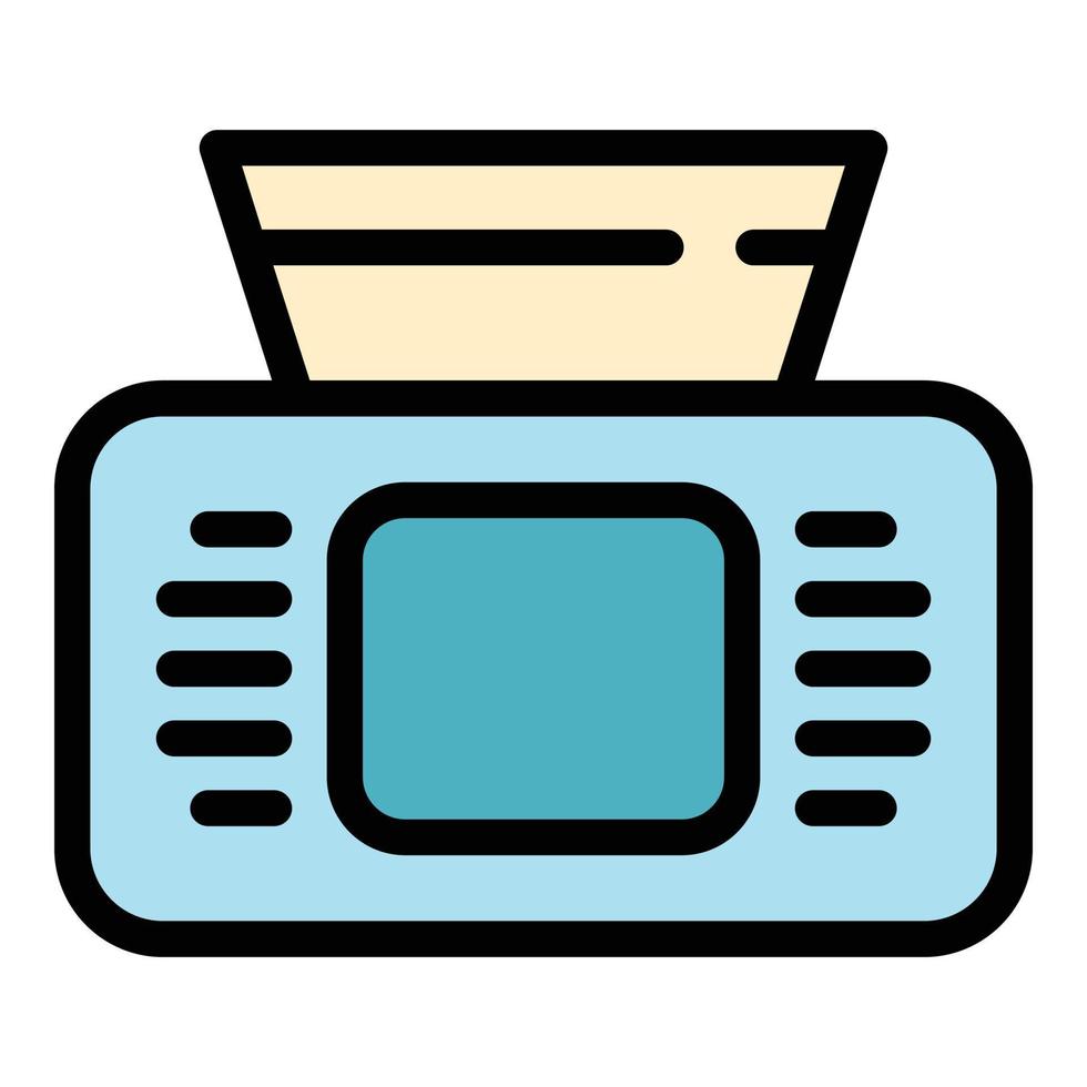 Disposable napkin box icon color outline vector