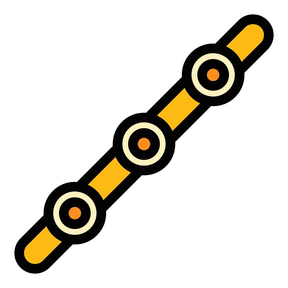 Jingle tambourine icon color outline vector