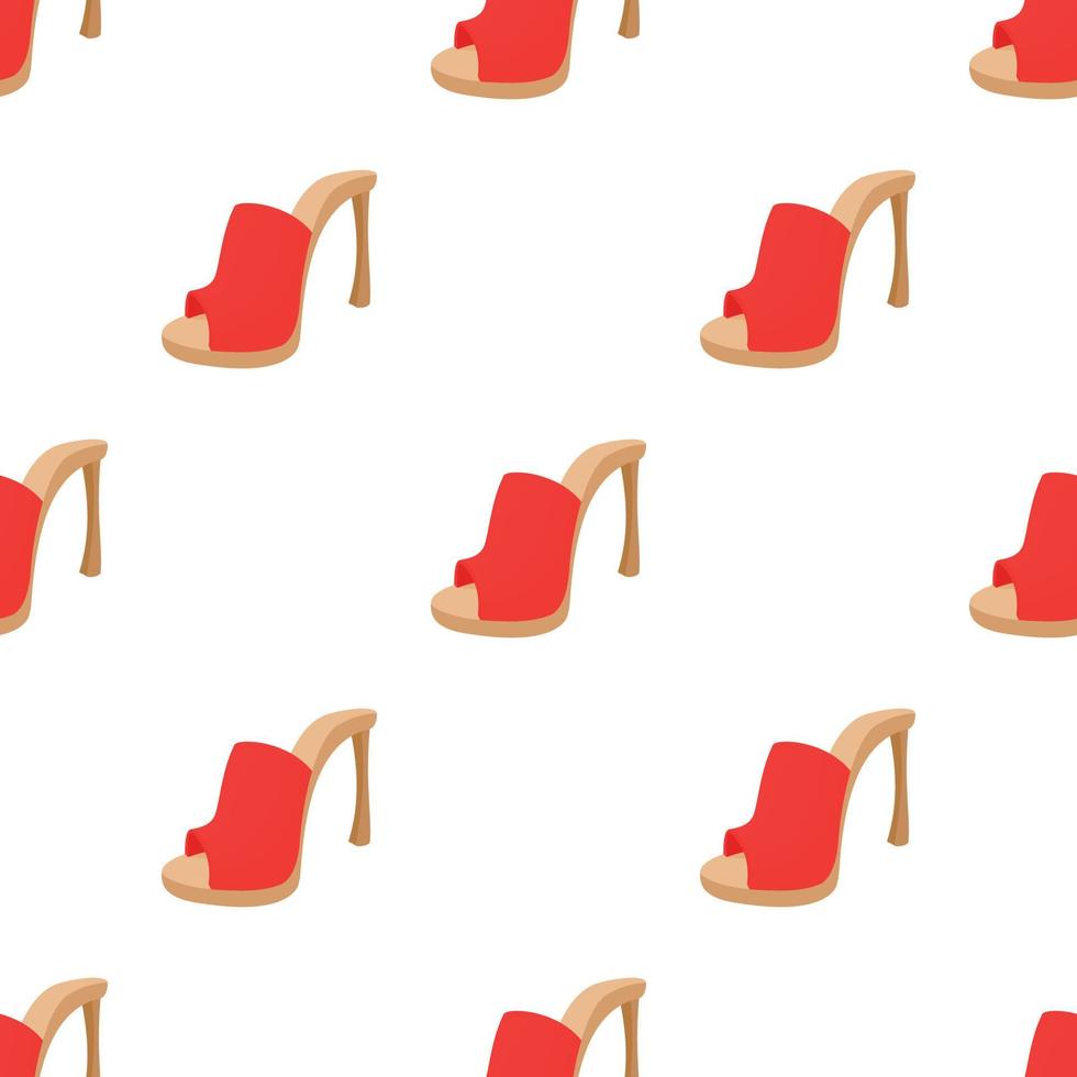 Female red opened shoe pattern seamless vector