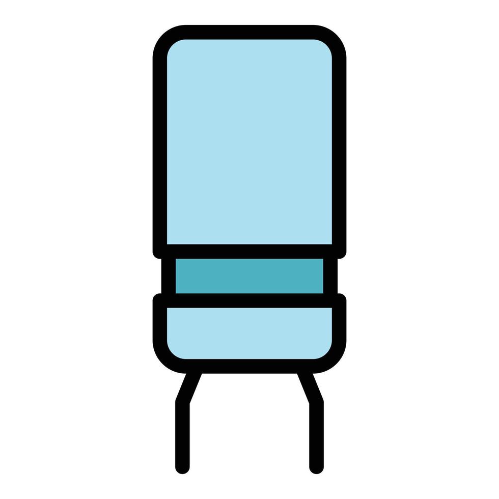 Resistor component icon color outline vector