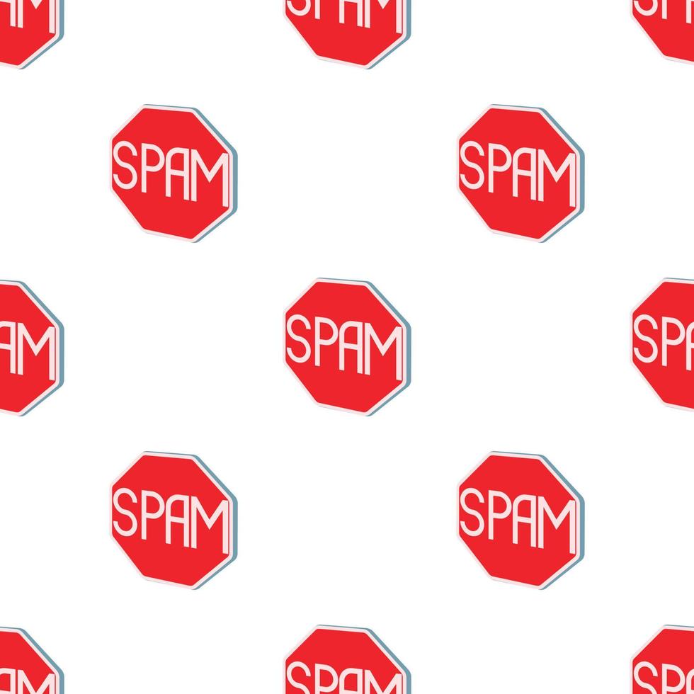 Stop spam sign pattern seamless vector