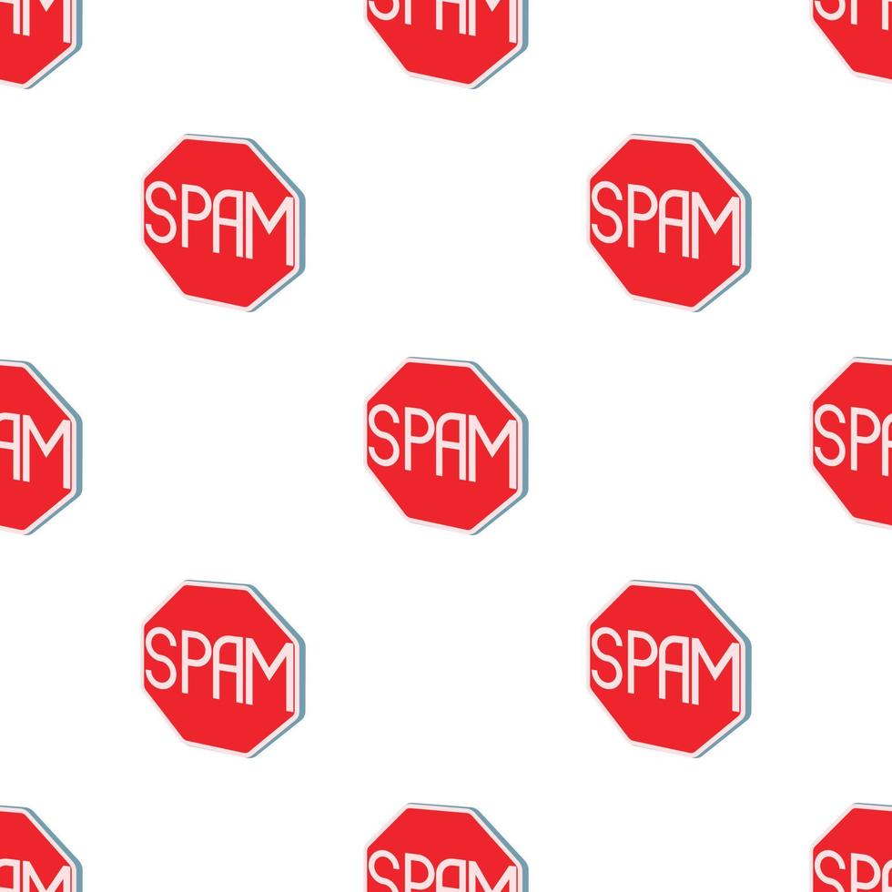 Stop spam sign pattern seamless vector