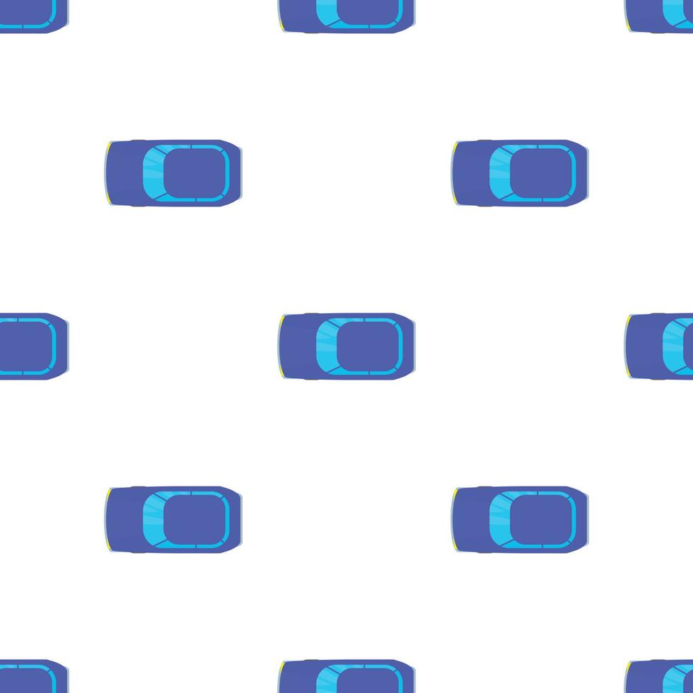 Blue car top view pattern seamless vector