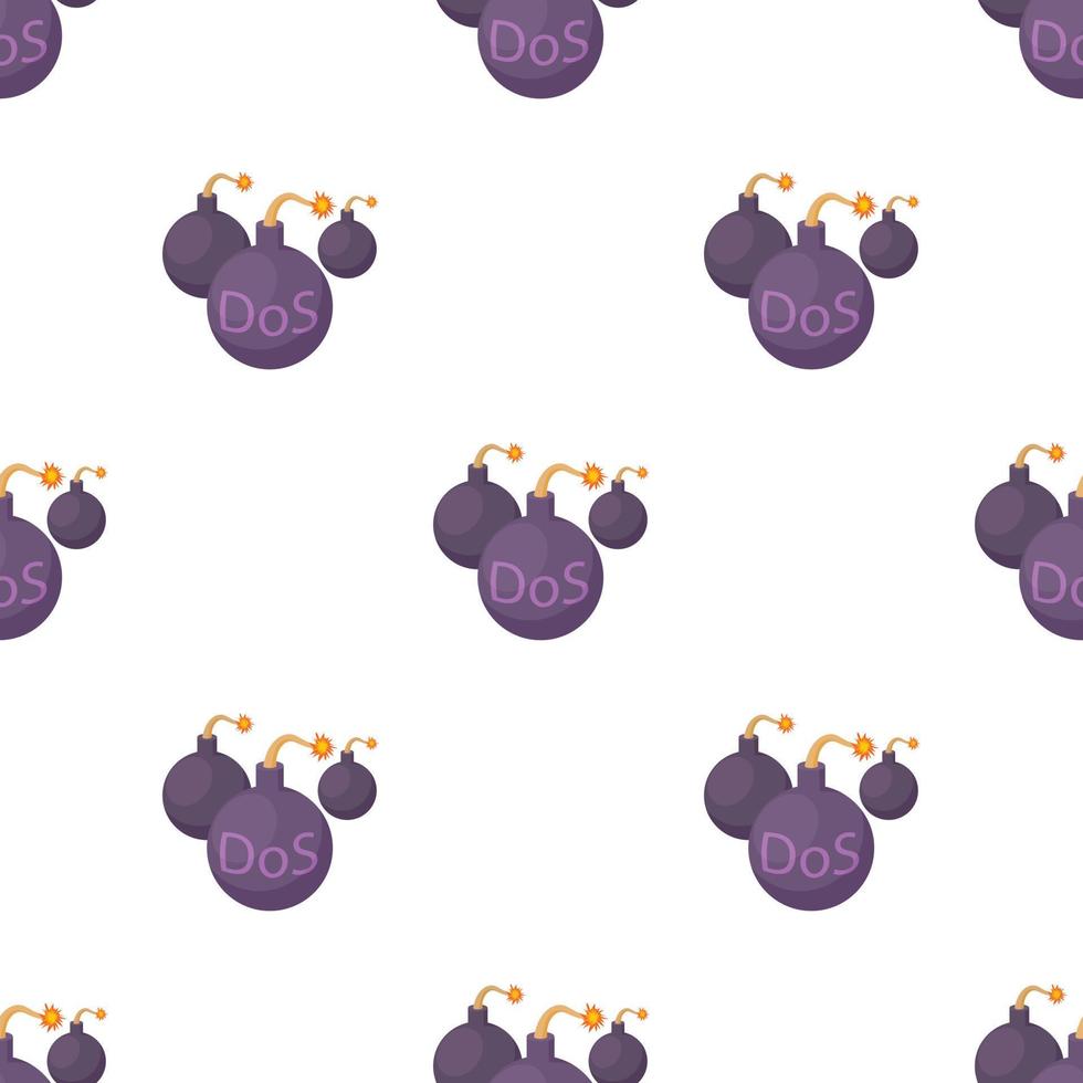 DOS and bombs with smoldering wick pattern seamless vector