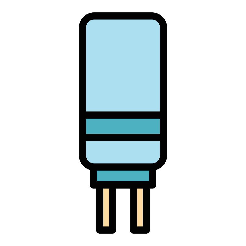 Resistor icon color outline vector