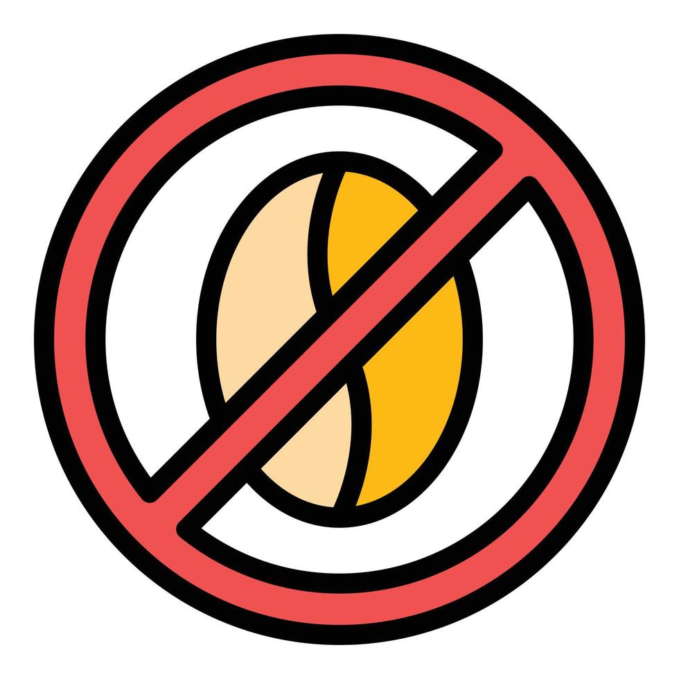 Caffeine free drink icon color outline vector