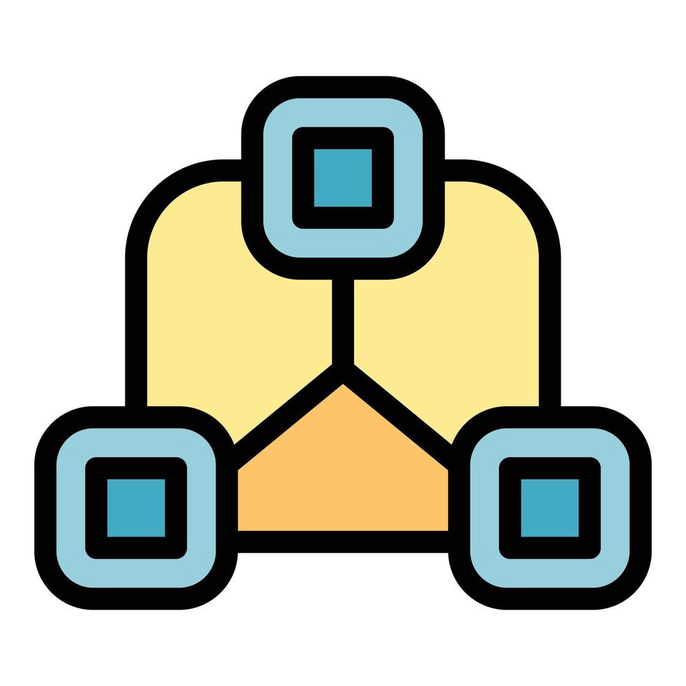 Adaptation system icon color outline vector