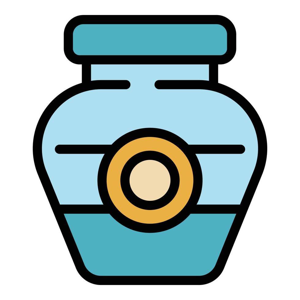 Jar caramel icon color outline vector