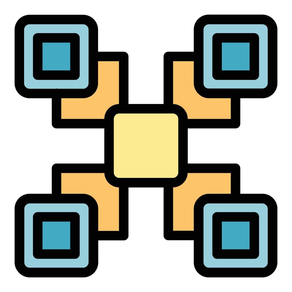Cryptocurrency operation icon color outline vector