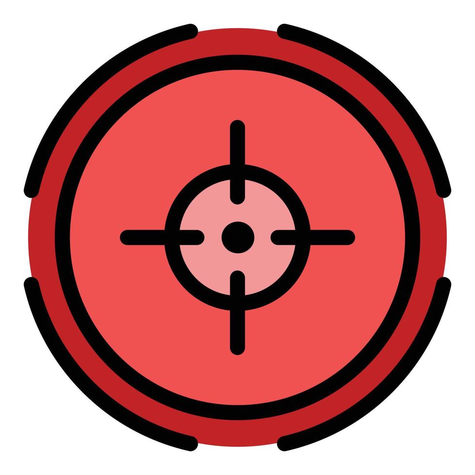 Scope target icon color outline vector