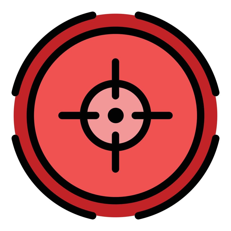 Scope target icon color outline vector