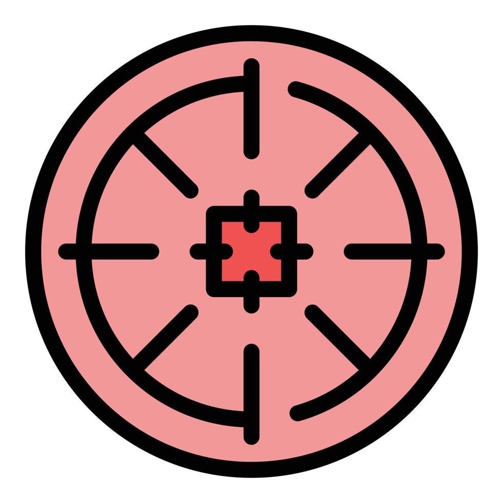 Sniper target icon color outline vector