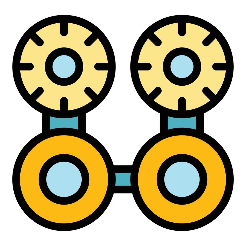 Eye modern phoropter icon color outline vector