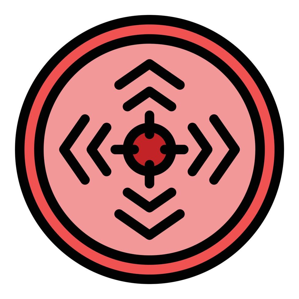 Goal reticle icon color outline vector