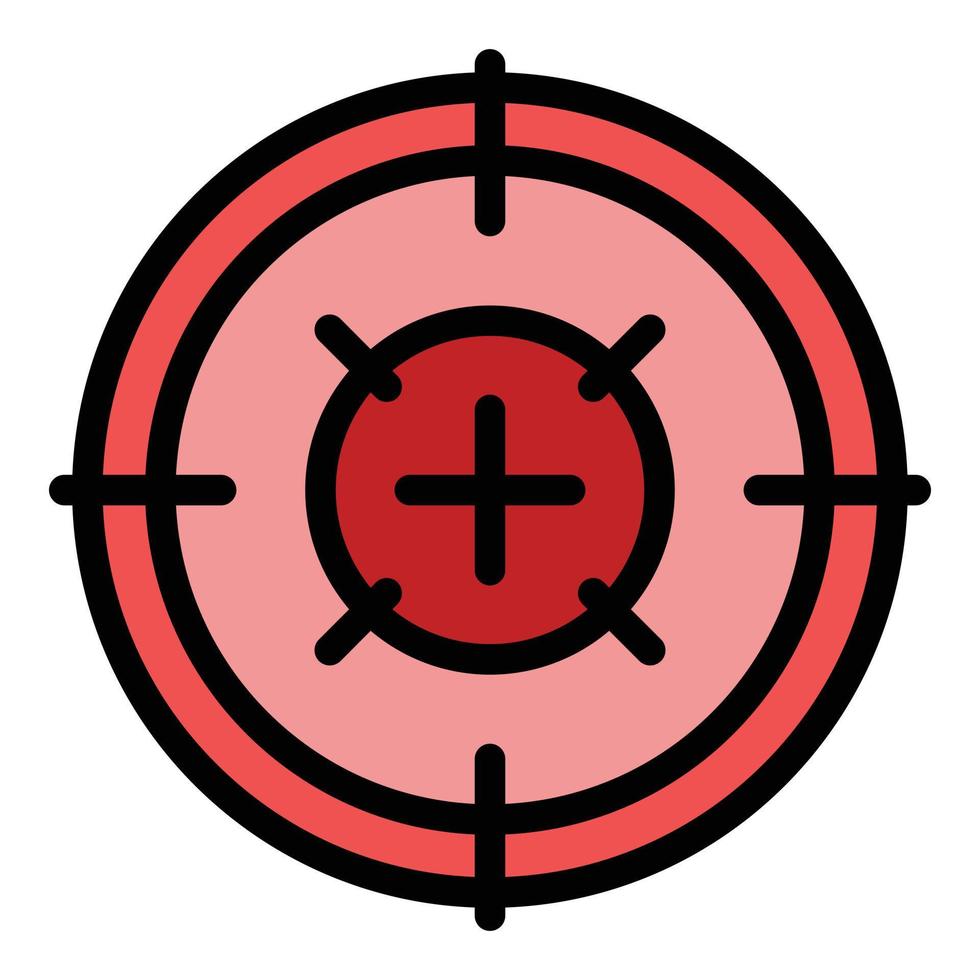 Scope sight icon color outline vector