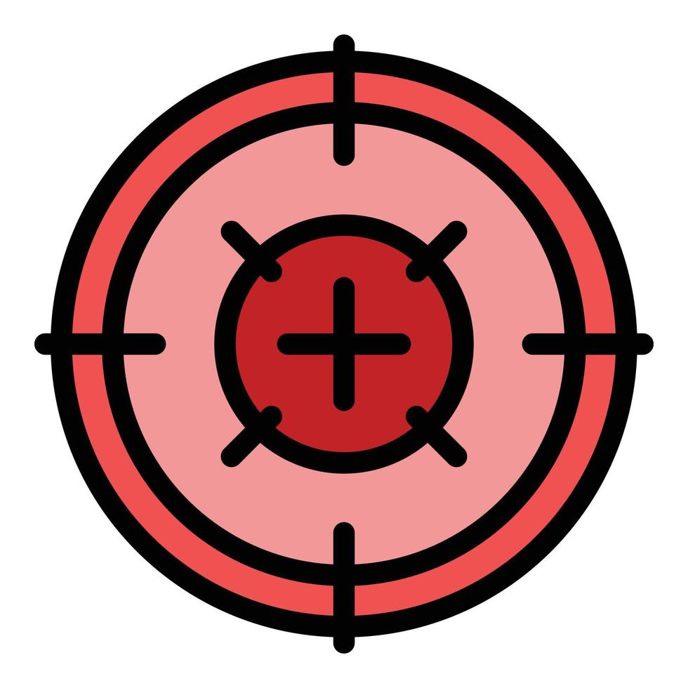 Scope sight icon color outline vector