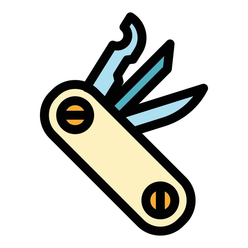 Multitool purpose icon color outline vector