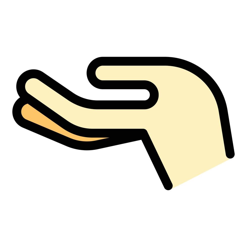 Hand gesture came icon color outline vector