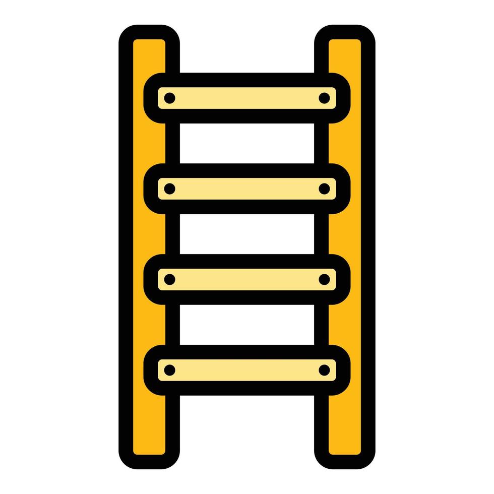 Construction step ladder icon color outline vector