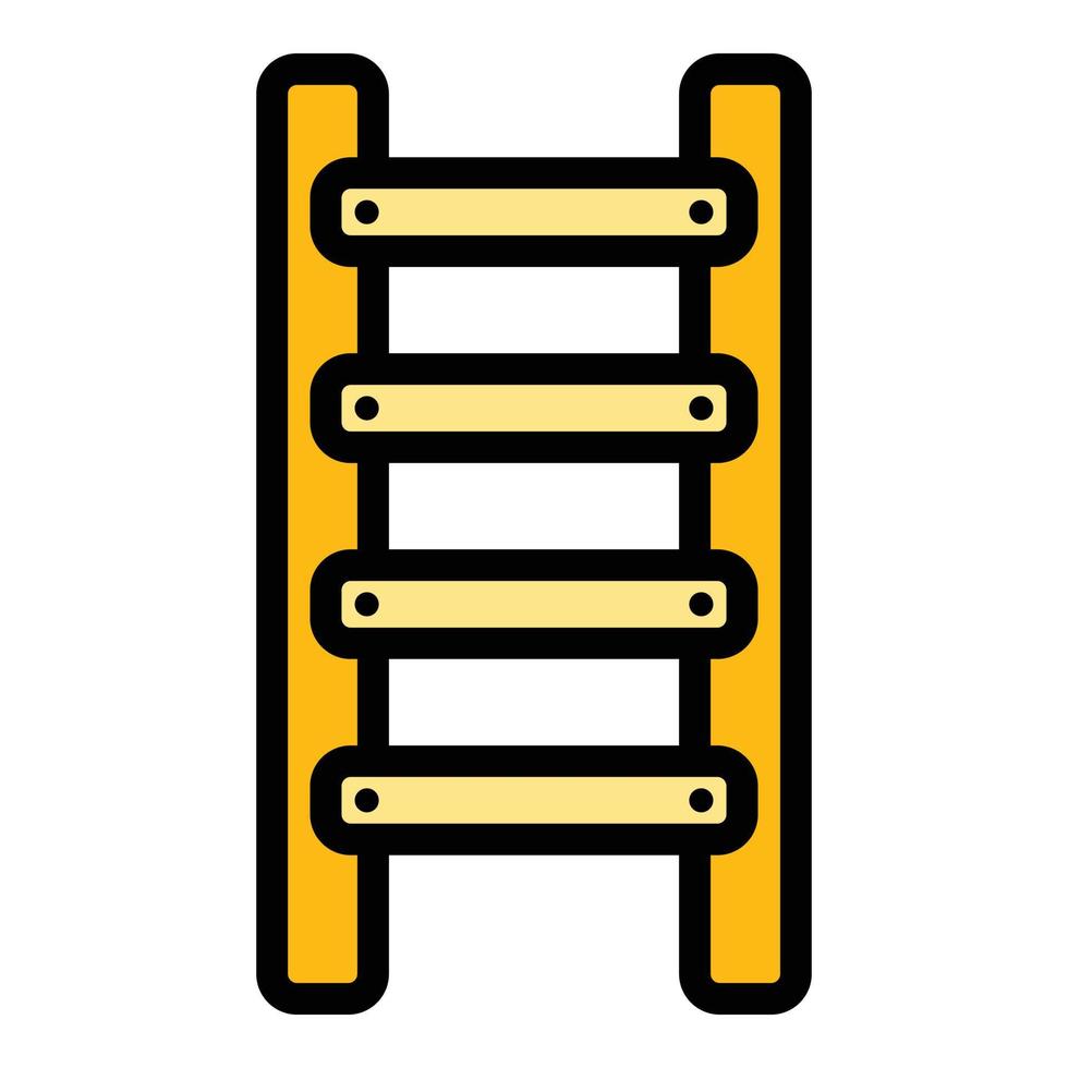 Construction step ladder icon color outline vector