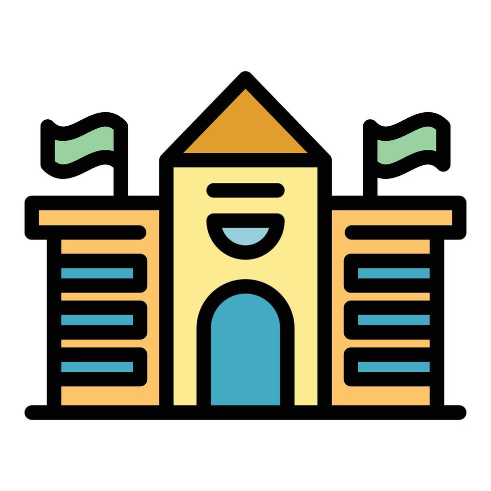 Student campus icon color outline vector