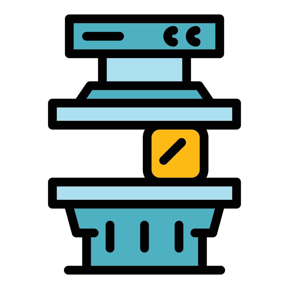 Work press machine icon color outline vector