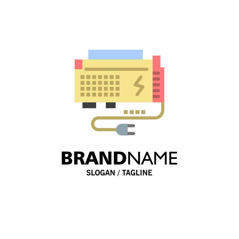 Apc Battery Computer Power Source Business Logo Template Flat Color vector