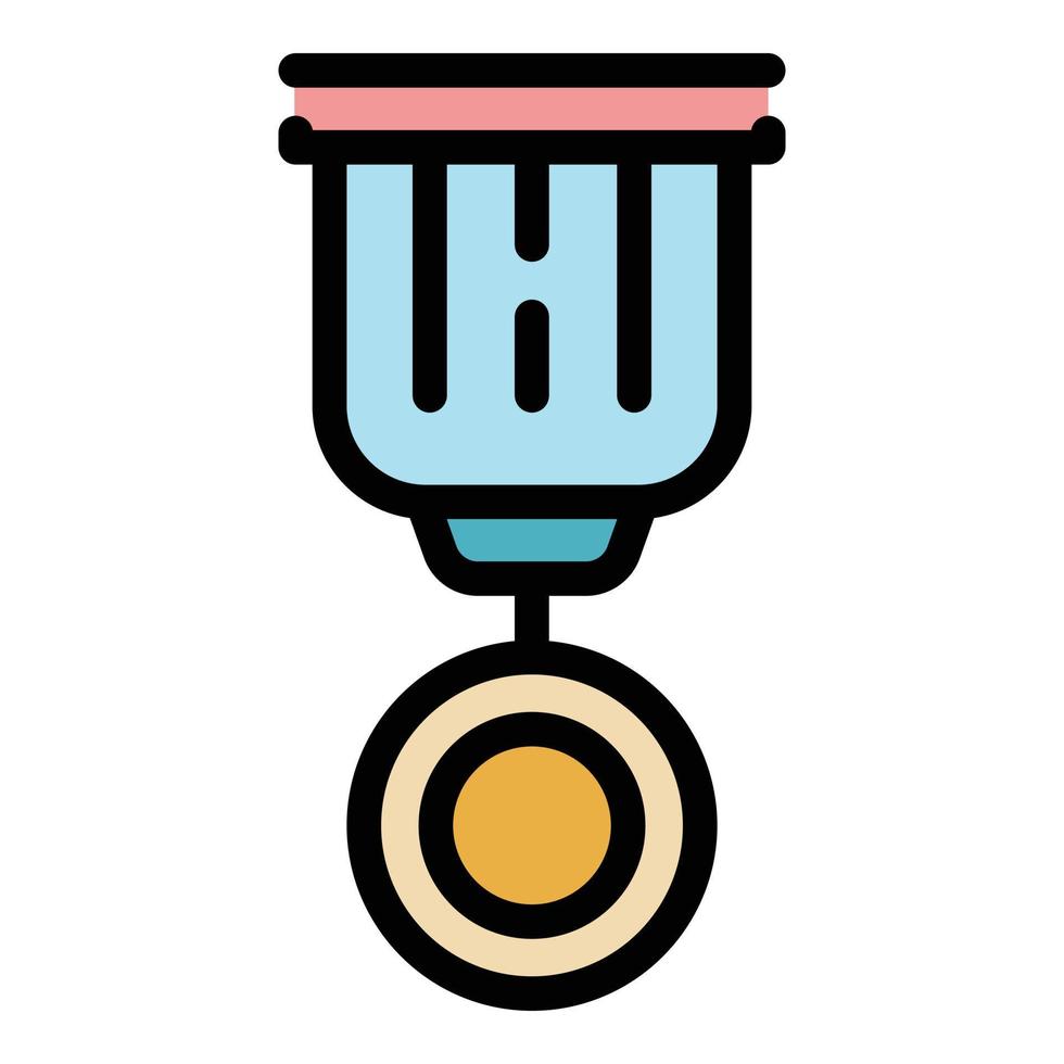 Reward badge icon color outline vector