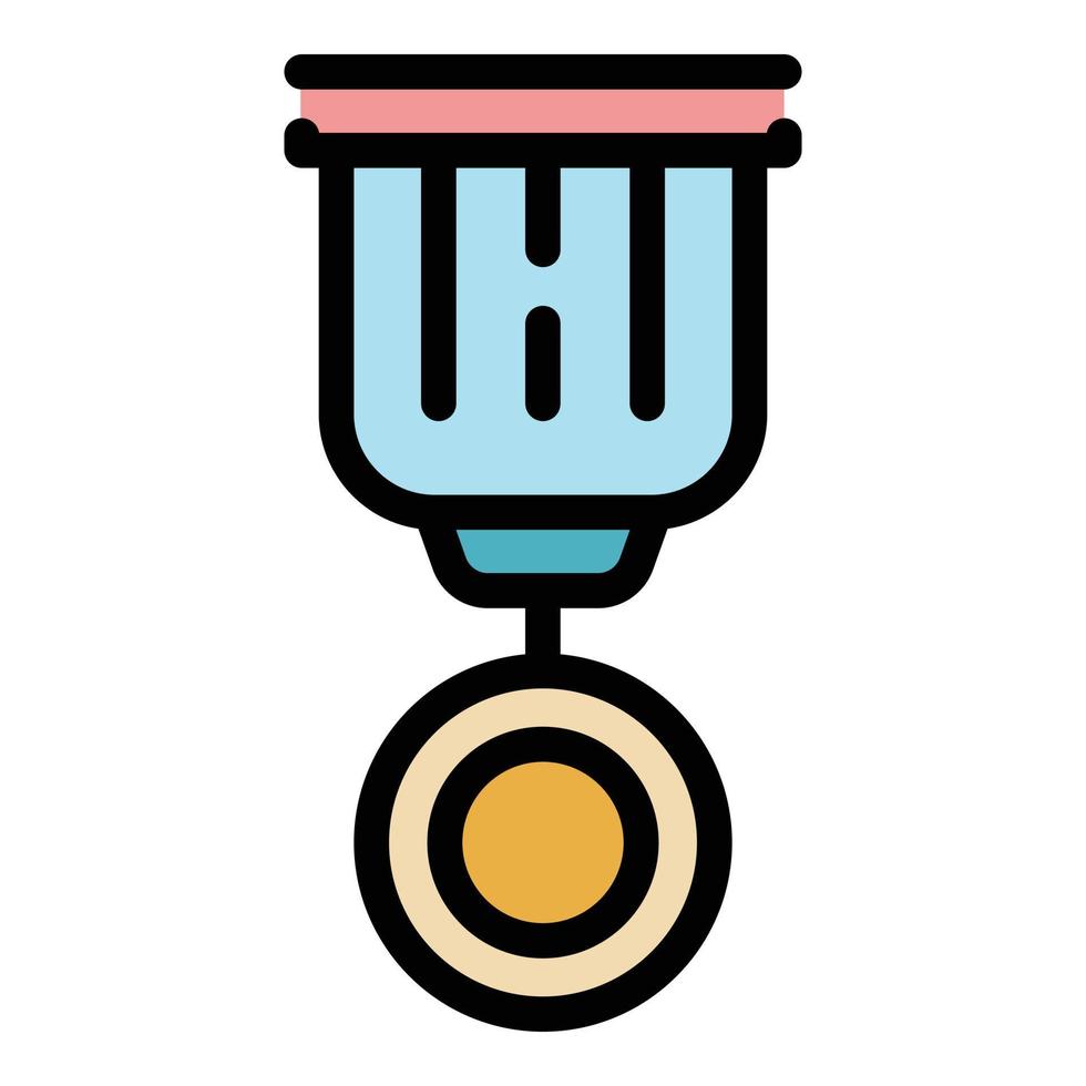 Reward badge icon color outline vector