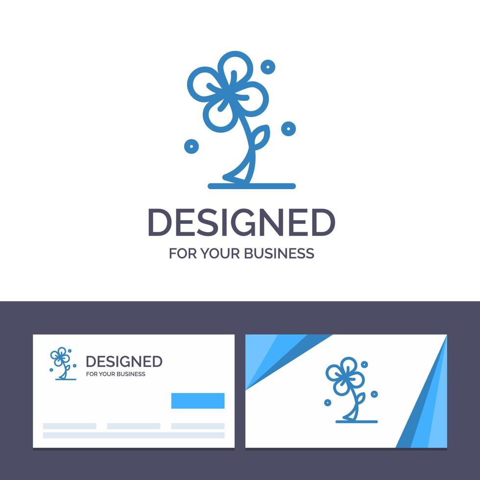 Creative Business Card and Logo template Flora Floral Flower Nature Spring Vector Illustration
