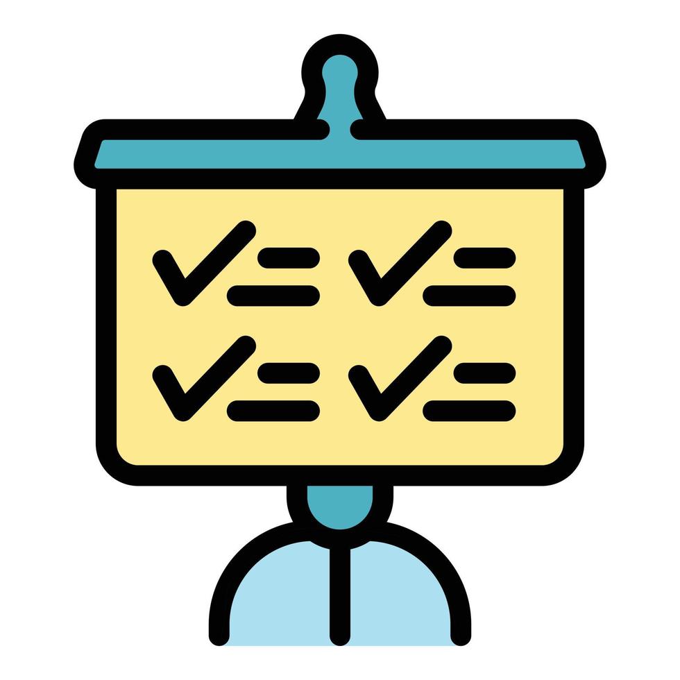 Dashboard career icon color outline vector