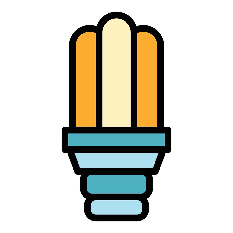 Uv light bulb icon color outline vector