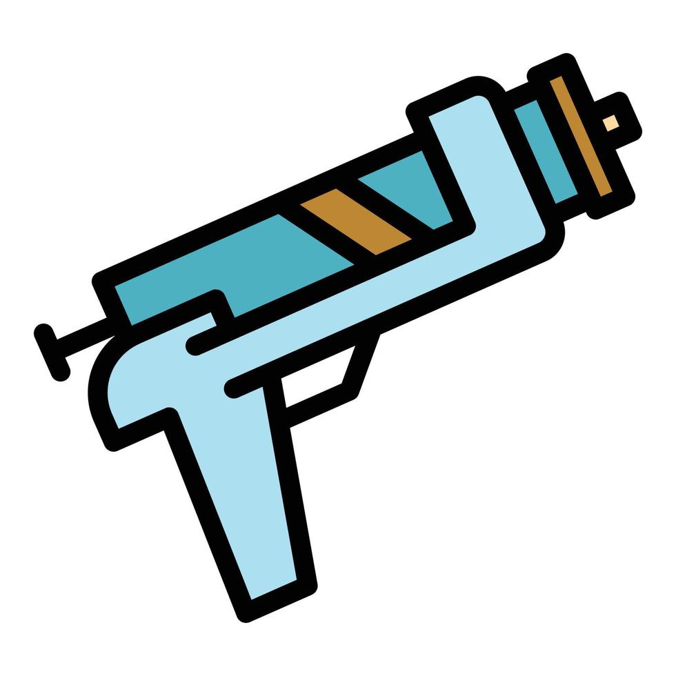 Glue gun icon color outline vector