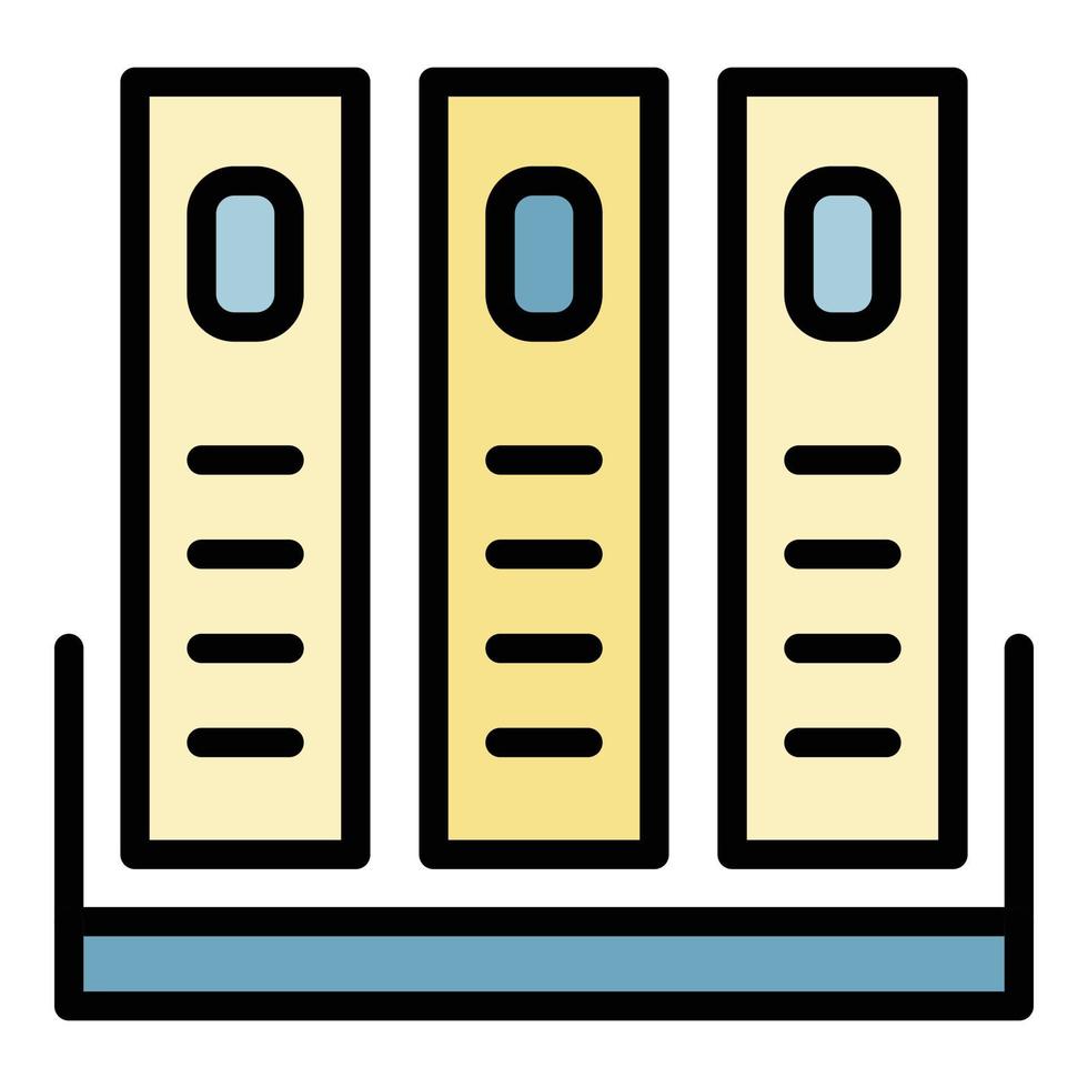 Archive cell icon color outline vector