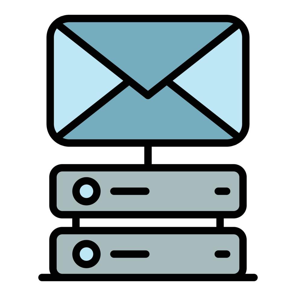 Message from hosting icon color outline vector