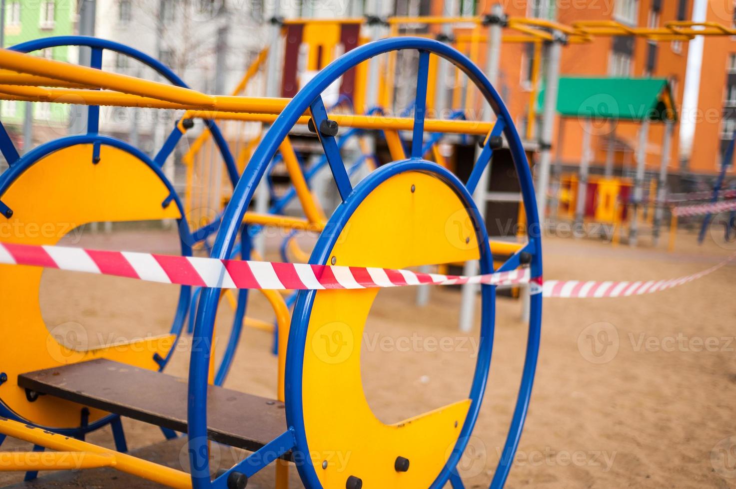 due to the Covid-19 coronavirus, a self-isolation regime has been introduced in the city, all playgrounds are closed photo