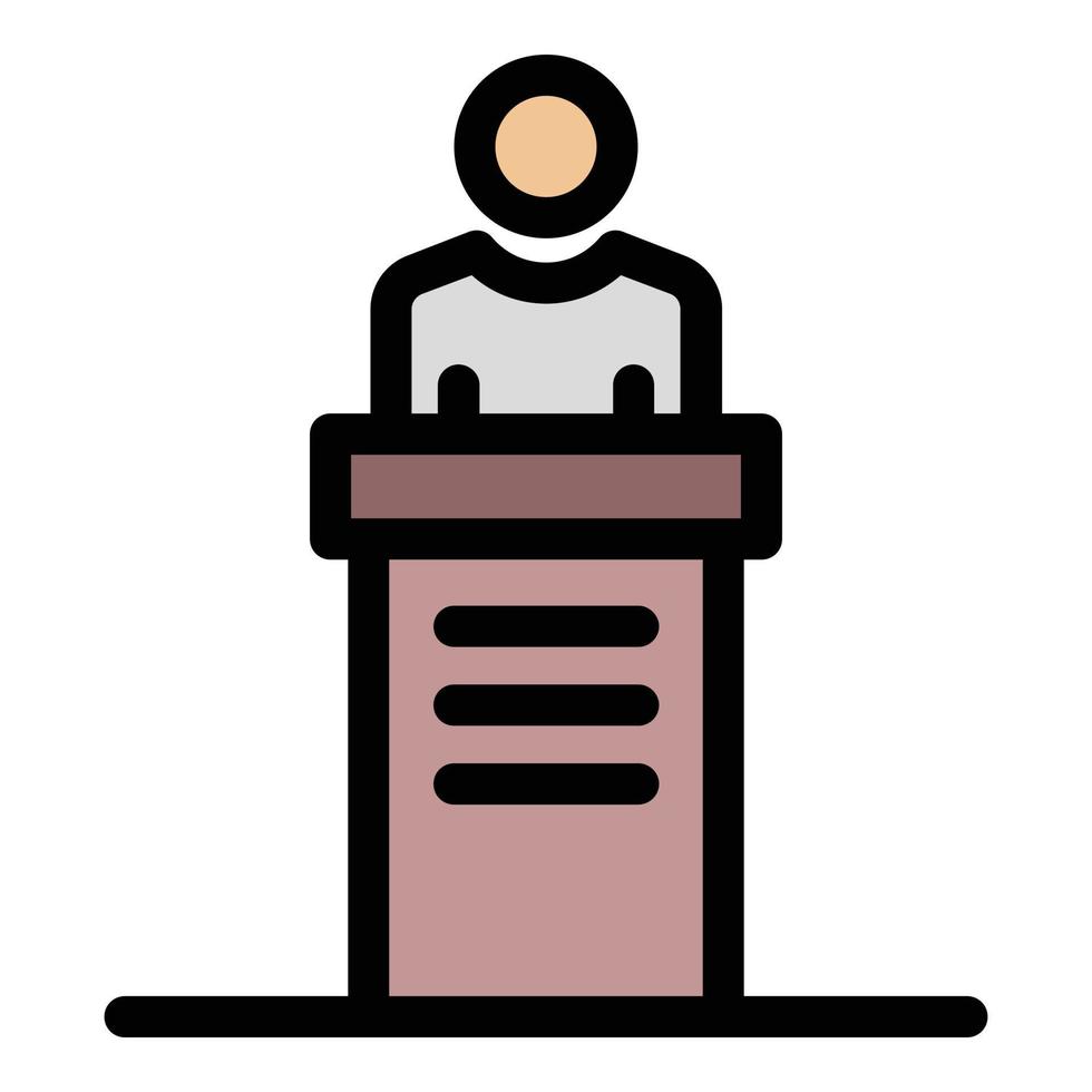 Lawyer speaker icon color outline vector