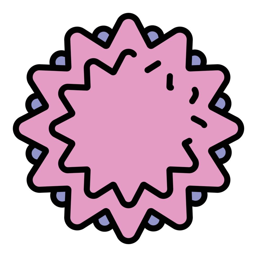 Unknown virus icon color outline vector