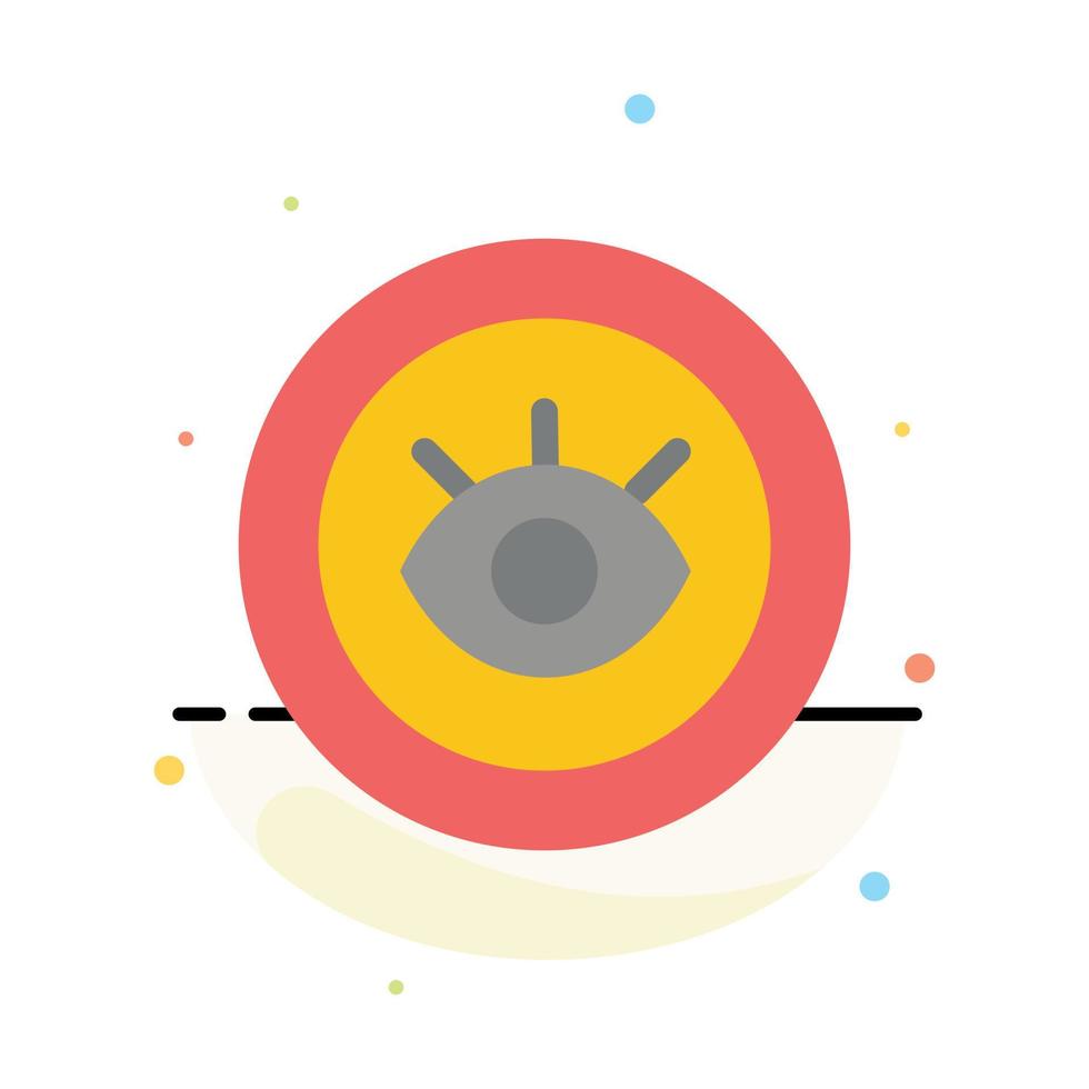 Eye Service Support Technical Abstract Flat Color Icon Template vector