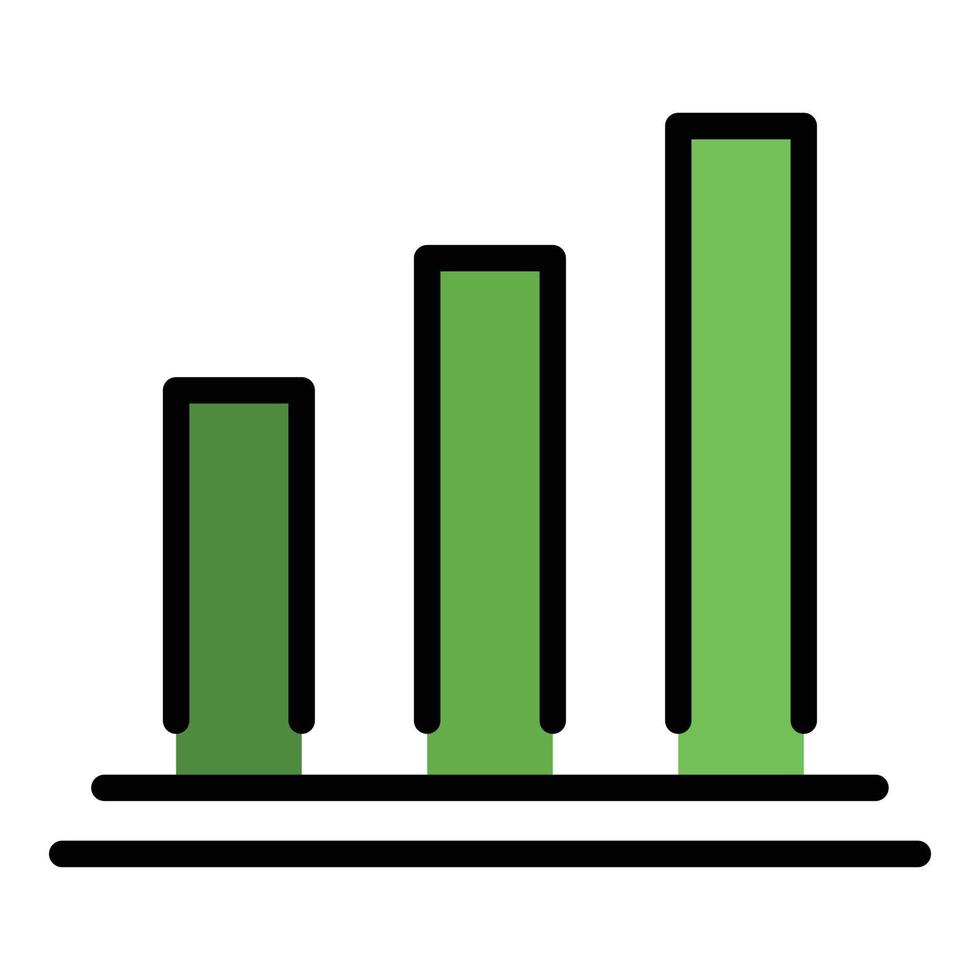 Mortgage histogram icon color outline vector