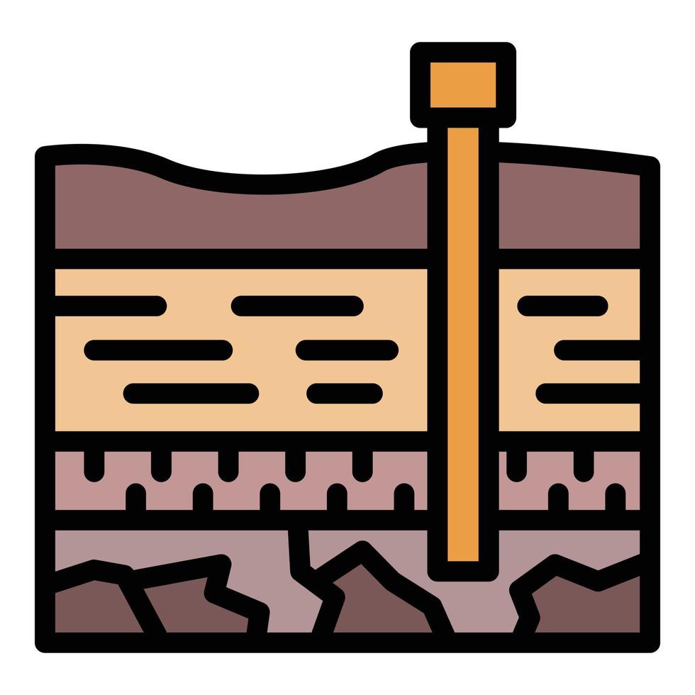 Coal industry icon color outline vector