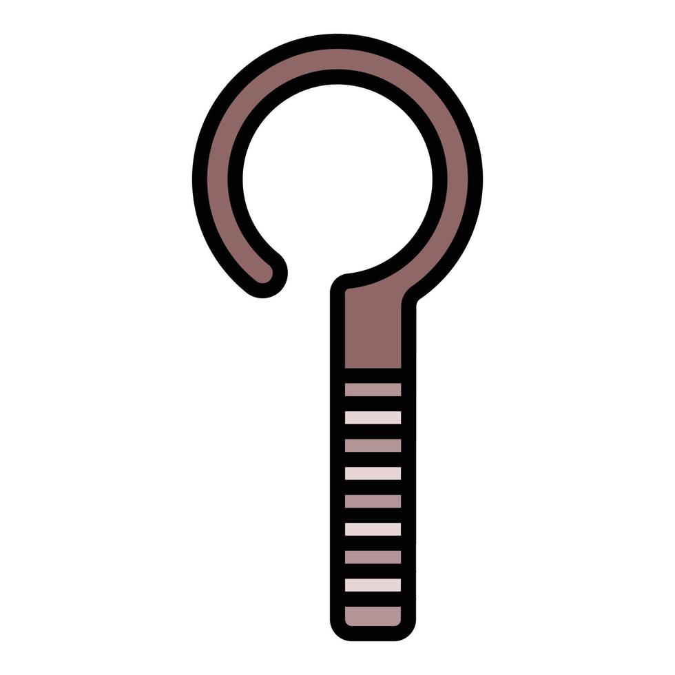 Bolt hook icon color outline vector