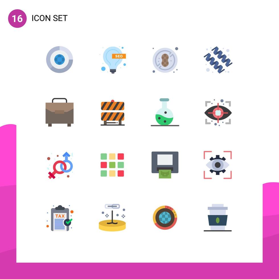 Pictogram Set of 16 Simple Flat Colors of payment digital diet vitamin protein Editable Pack of Creative Vector Design Elements