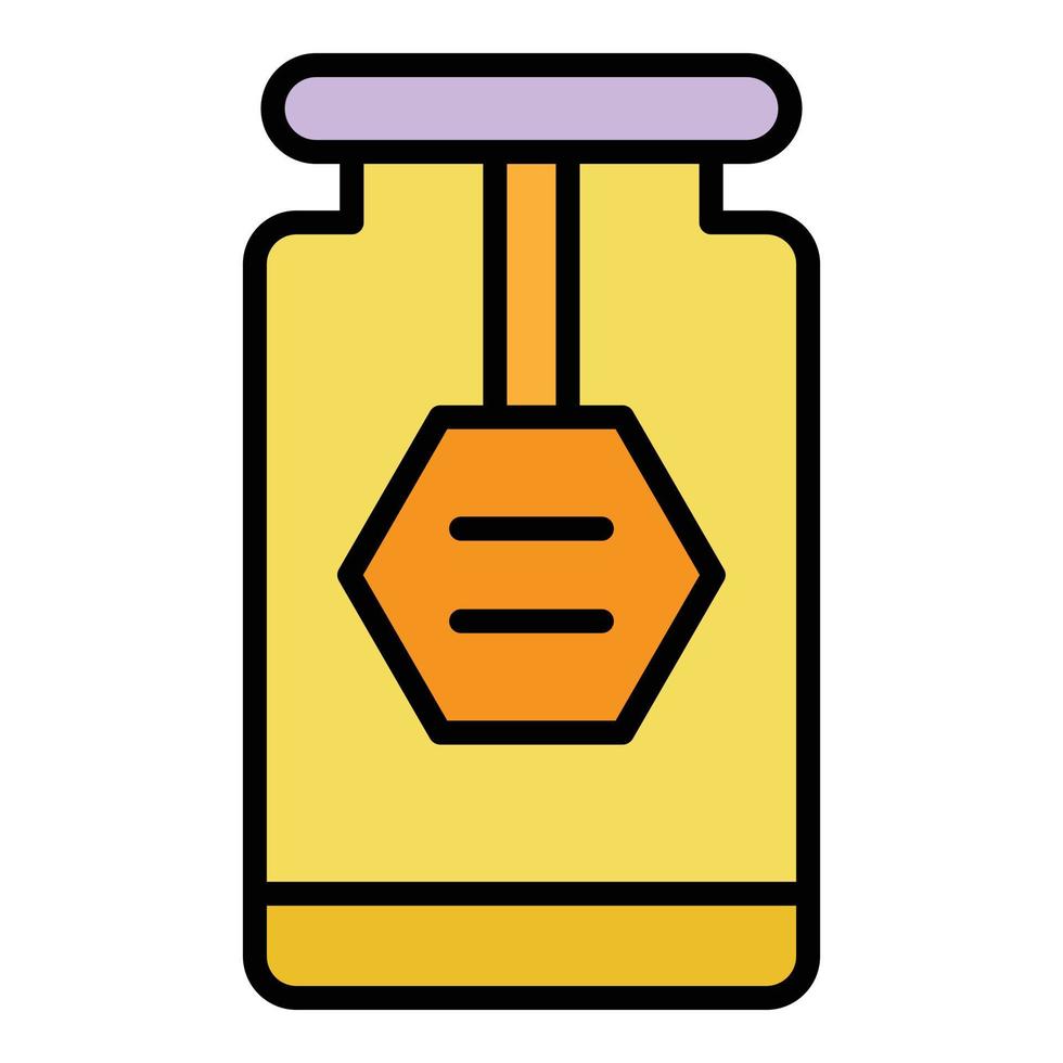 Home jam jar icon color outline vector