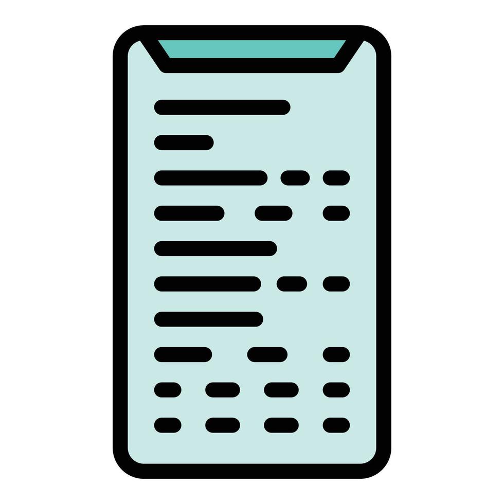 Coding smartphone icon color outline vector